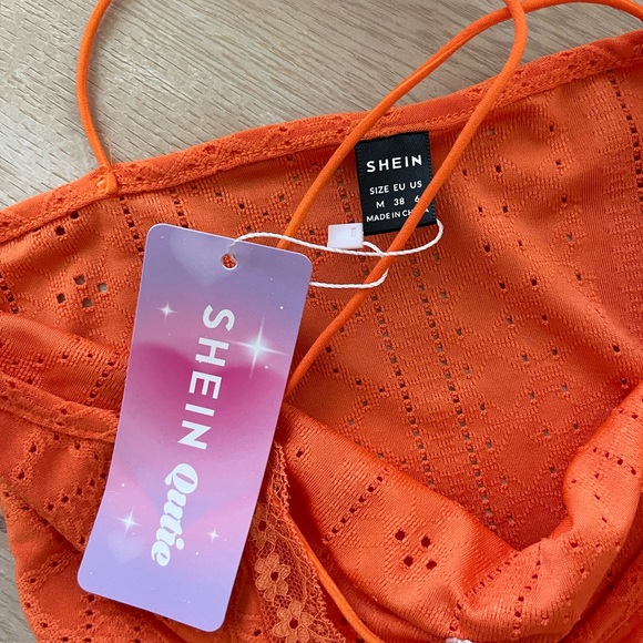 NWT Orange Eyelet Cami - Picture 3 of 5